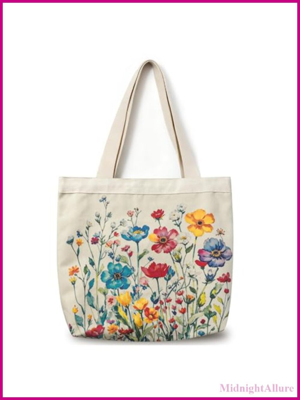 Large Canvas Tote Bag Reusable Grocery Shoulder Bag Zip Top